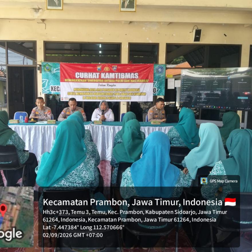 CURHAT KAMTIBMAS BERSAMA IBU-IBU PKK DESA TEMU